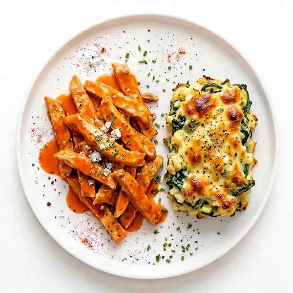 Buffalo Chicken and keto vegetable bake